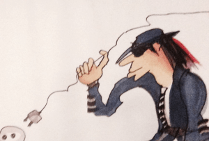 One of Udo's paintings on a wall of the hotel (you'll notice: Udo is a singer)