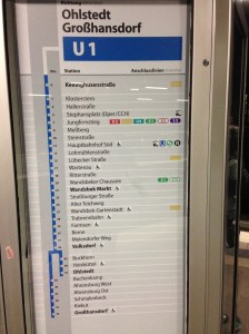 Not a 10min walk home anymore, but a 23 min ride on the U1 from Kellinghusenstraße (10-15 mins walk from the UKE)