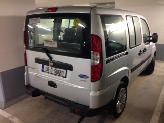 The Doblò, parkt safely in the garage just a few minutes ago, after a 17 hour drive.